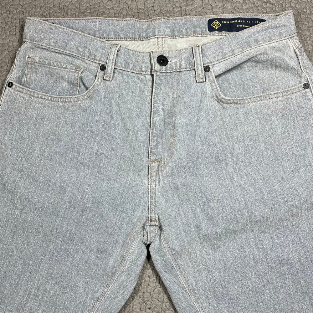 Roark Jeans HWY 133 Standard Slim Straight Mens 33x32 Light Wash RD208 Denim - Picture 2 of 14
